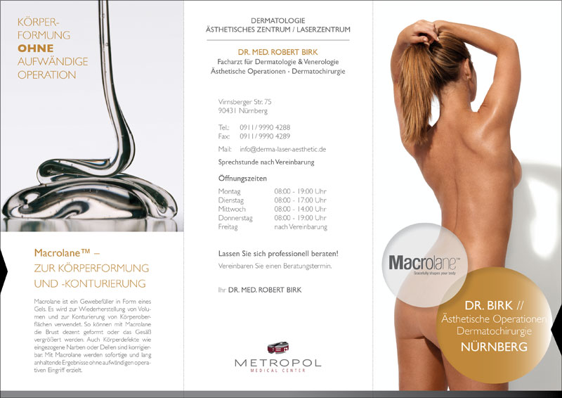 Grafik Design - Macrolane Flyer Titel